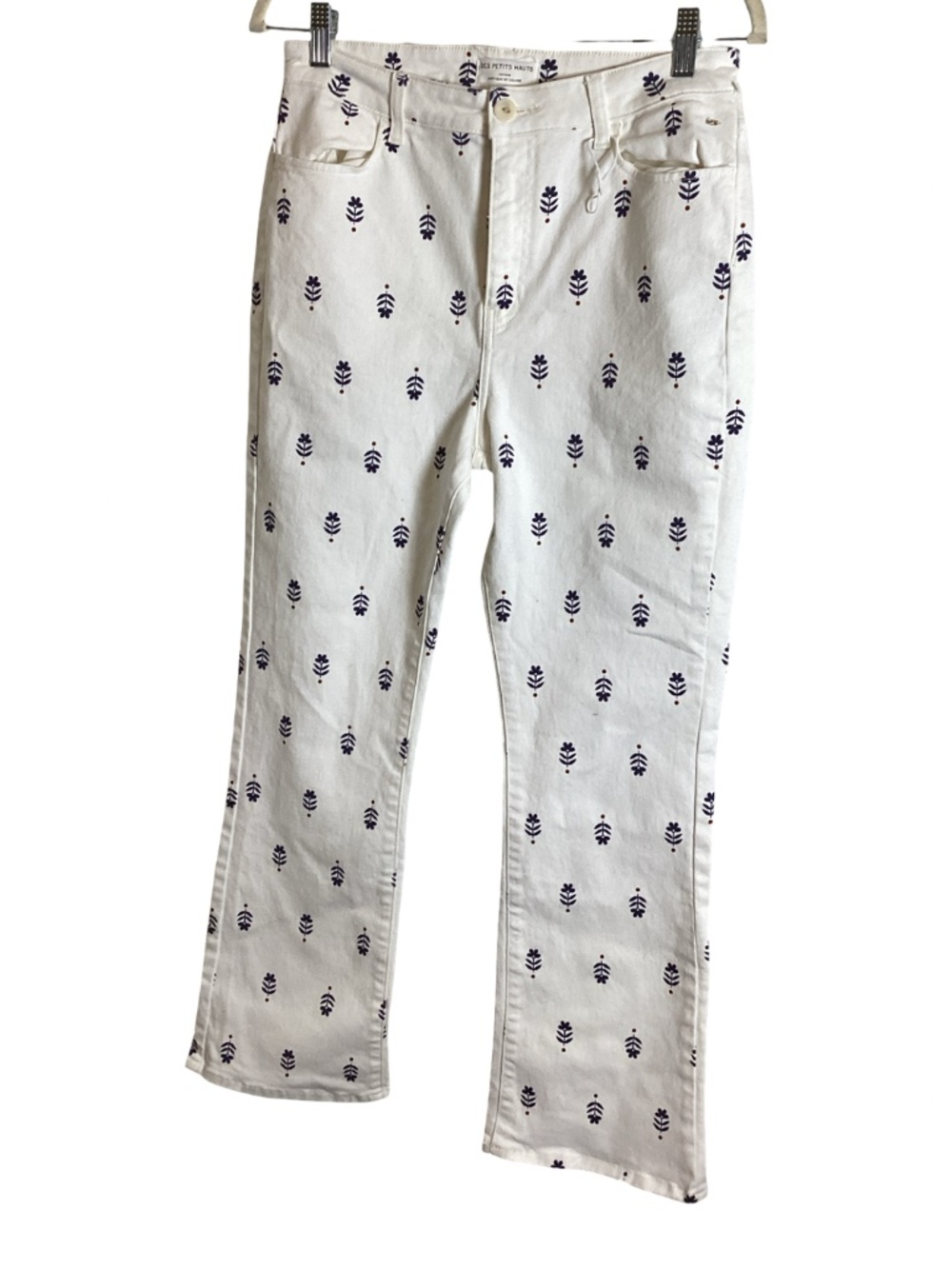 DES PETITS HAUTS Universe  boho printed jeans SZ 28 unique ,festival
